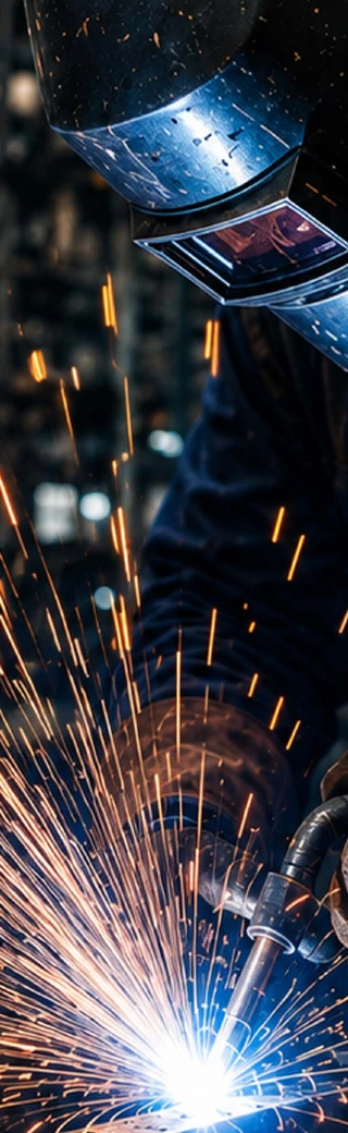 Welding and metal fabrication in a workshop